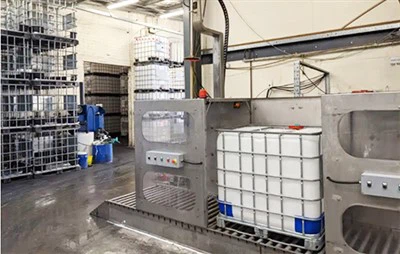 IBC konténerek automatikus tisztítórendszere